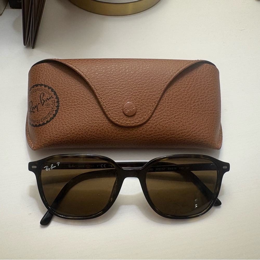 Ray-Ban Tortoise Sunglasses with Brown Case